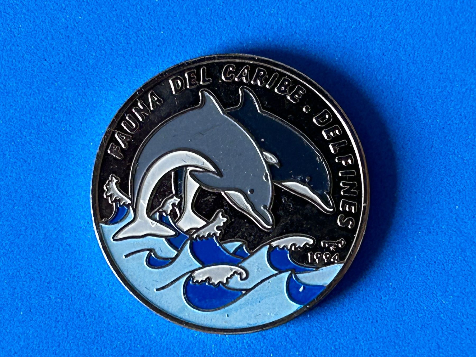 Tutti le monete: Cuba - 1 Peso (Dolphins) 1994 UNC – Nuovo (secondo la descrizione) da Corcelles NE venduto da AJKader 5