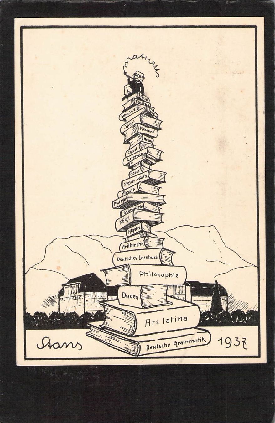 Cartoline postali: Studentenkarte : Stans 1937 – Usato da Reichenburg venduto da ibiza18