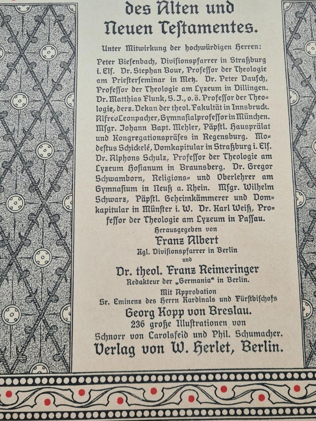 Bücher: Orginal Bilder Bibel Katholisch 1909 / 236 Illustrationen – Gebraucht aus Urdorf von sumrum 1