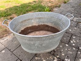 Zinkwanne für Garten