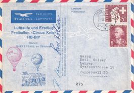 Lufttaufe, Erstflug HB-BIP "Knie" (Fred Dolder) 1958