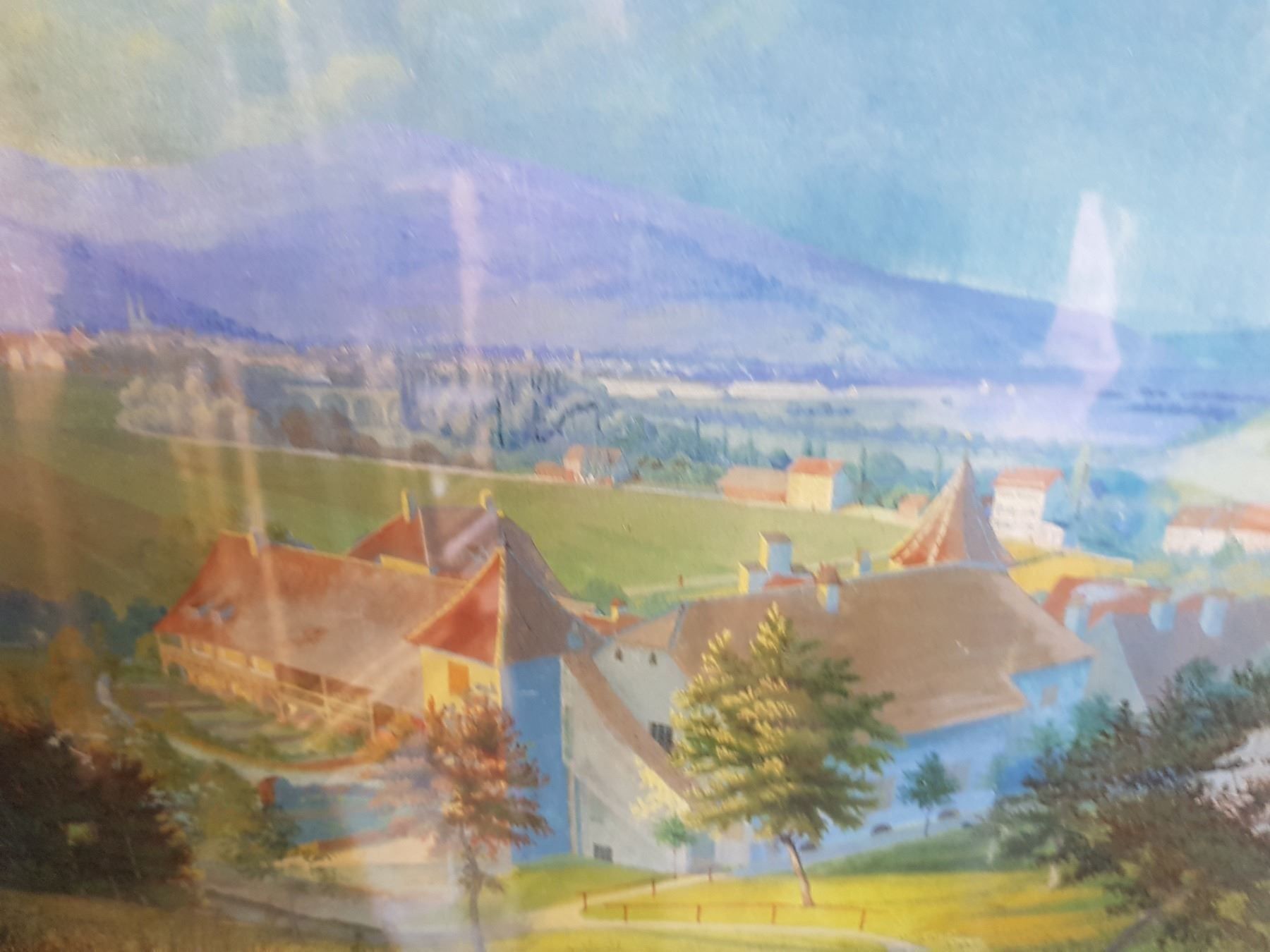 Dipinti: belle gouache paysage 19 ème s. – Usato da Lausanne venduto da leneko 6