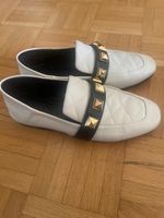 Mocassins femme Claudie Piecuir blanc cloutés, Taille 36, Ét