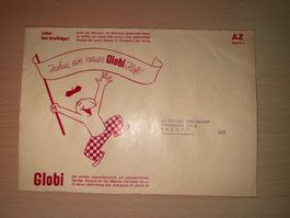 Alter Globi Heft Briefumschlag rot, Original, Kult, Vintage