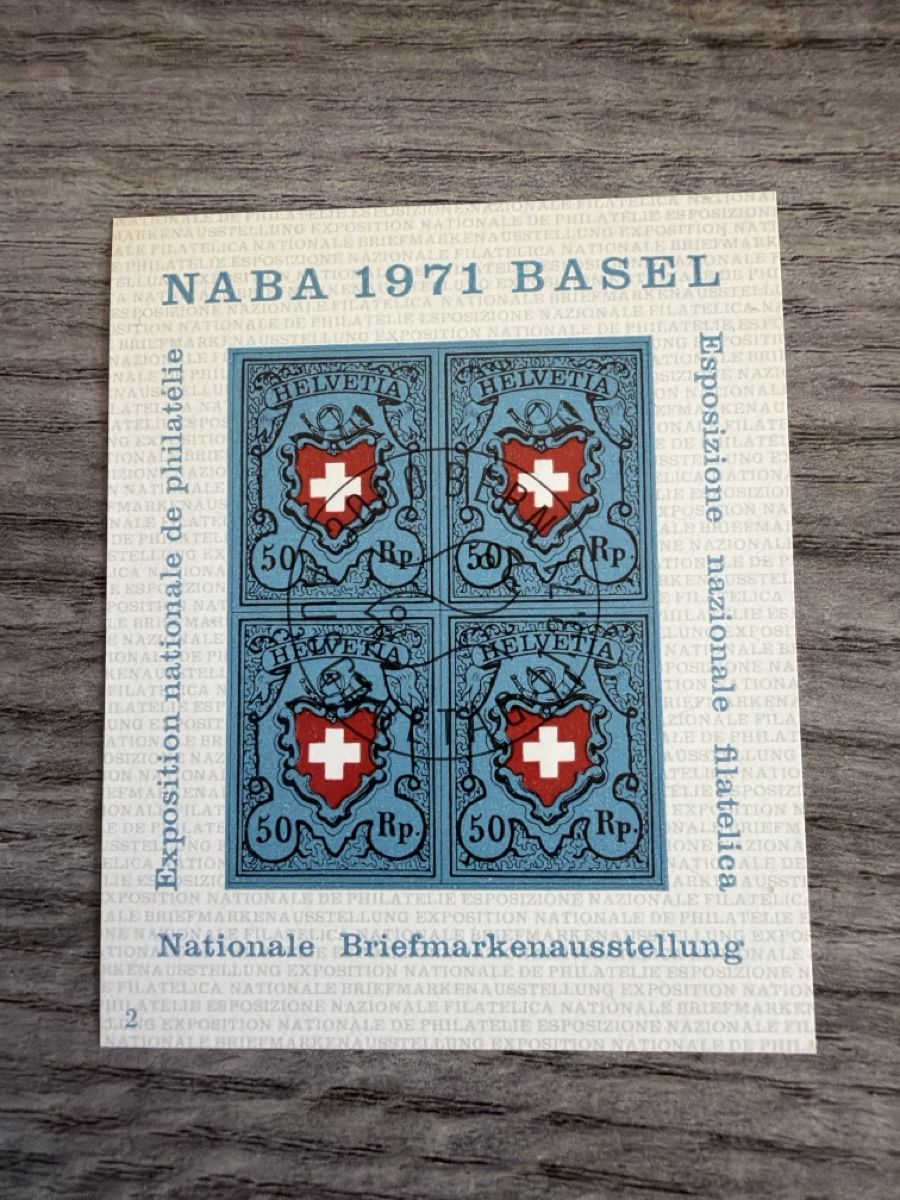 Alle Briefmarken: NABA 1971 Basel Briefmarken Ausstellung Block – Neu (gemäss Beschreibung) aus Tafers von Tschanz-Solutions