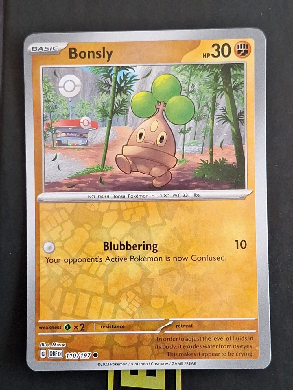 Pokémon Sammelbilder & Trading cards: Bonsly - Pokemon Reverse Holo Obsidian Flames – Gebraucht aus Altstätten SG von GGsGameshop