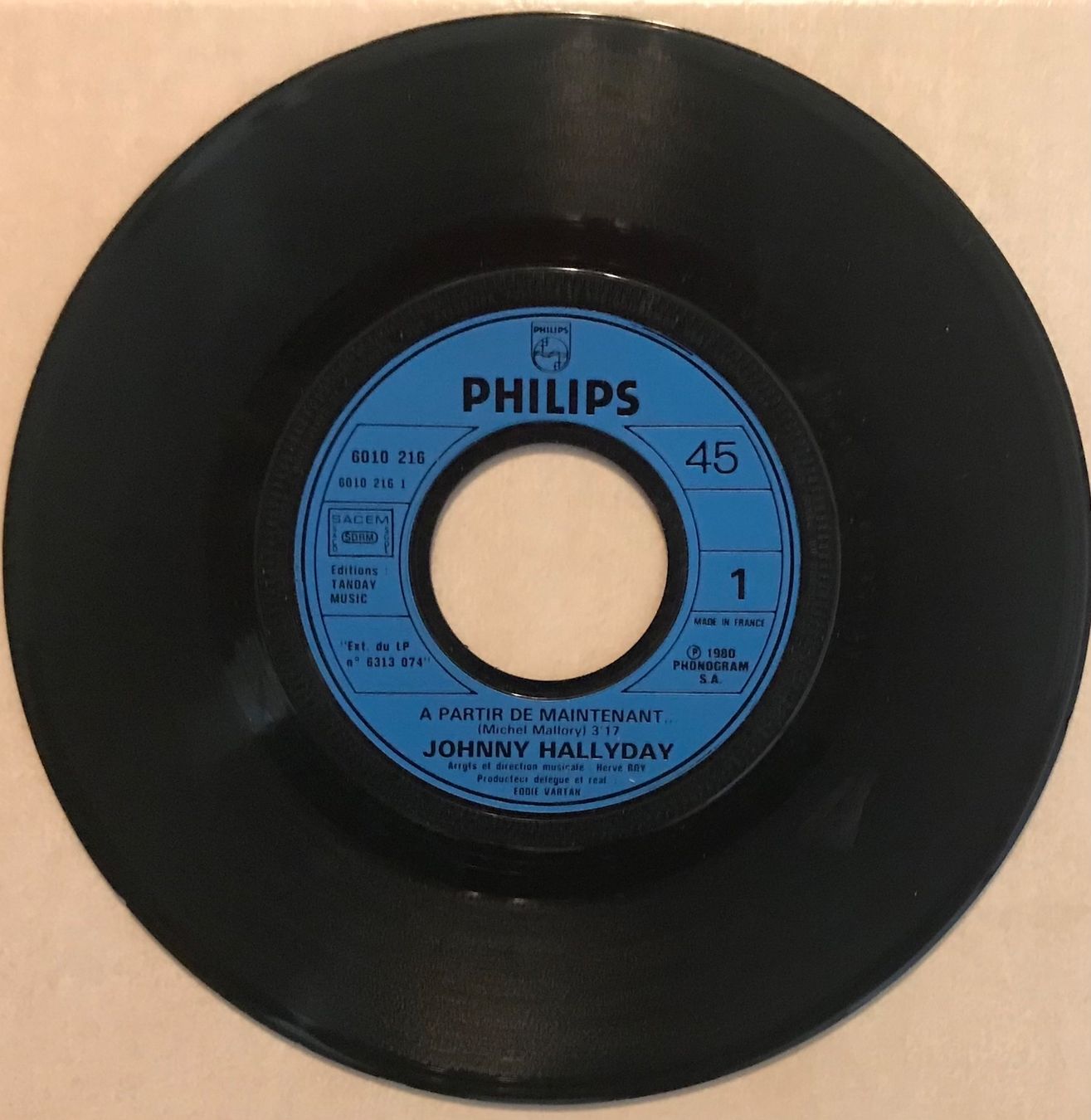 Dischi in vinile: JOHNNY HALLYDAY - A PARTIR DE MAINTENANT – Usato da Bussigny venduto da vinyl-pas-cher 2