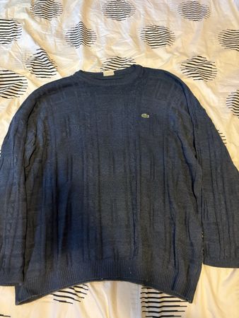 Herren Pullover Lacoste dunkelblau Strick Grösse L guter Zus