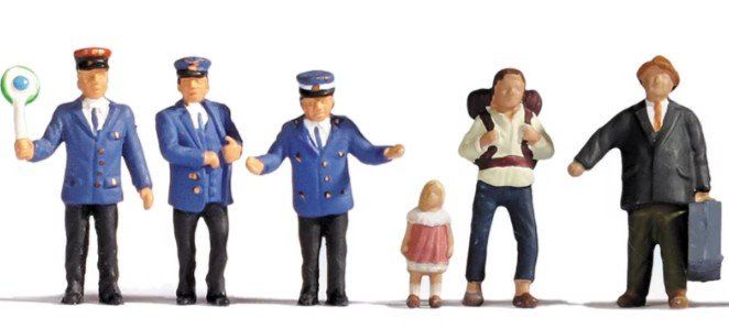 Noch Modelleisenbahnen: NOCH 15001 H0 Bahnbeamte & Reisende – Neu und originalverpackt aus Neukirch a.d. Thur von Modellbauartikel