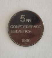 5.- Gedenkmünze – Gottfried Keller 1819 - 1990