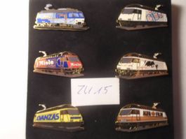 1 Sammlung von 6 SBB Cargo Loks Pins (ZU15)