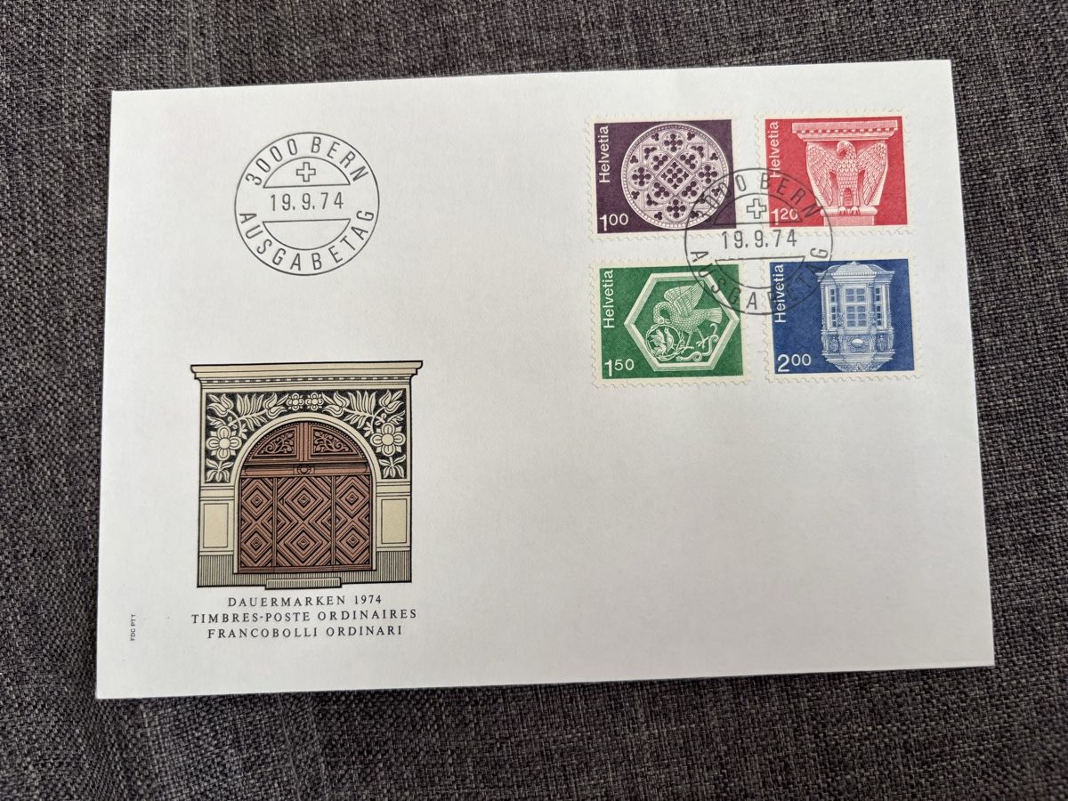 Alle Briefmarken: Ersttagesbriefe 1974 – Neu (gemäss Beschreibung) aus Binningen von Alpakat 1