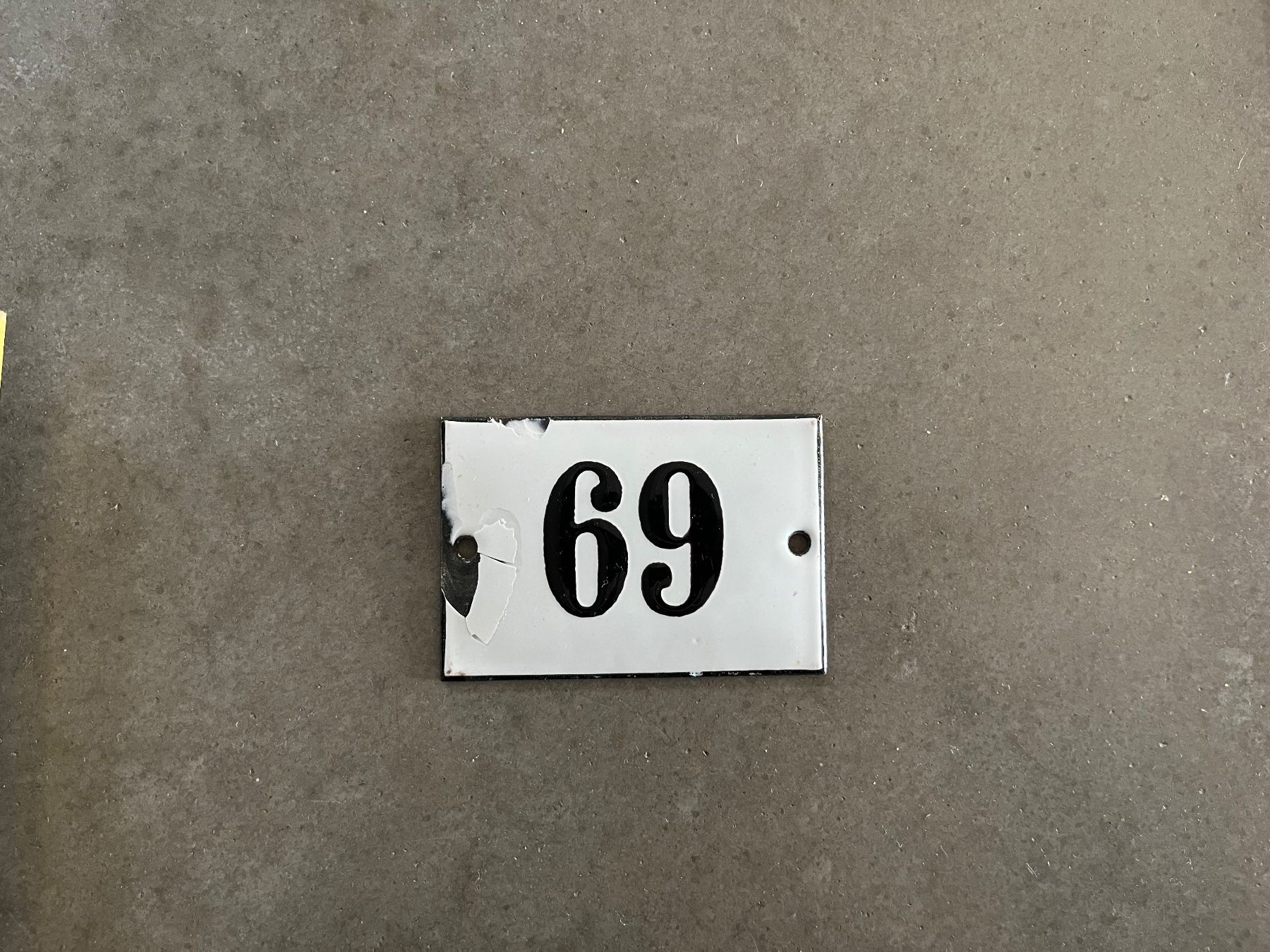 Insegne: Altes Emailschild 69 – Usato da Steffisburg venduto da Reitschel5