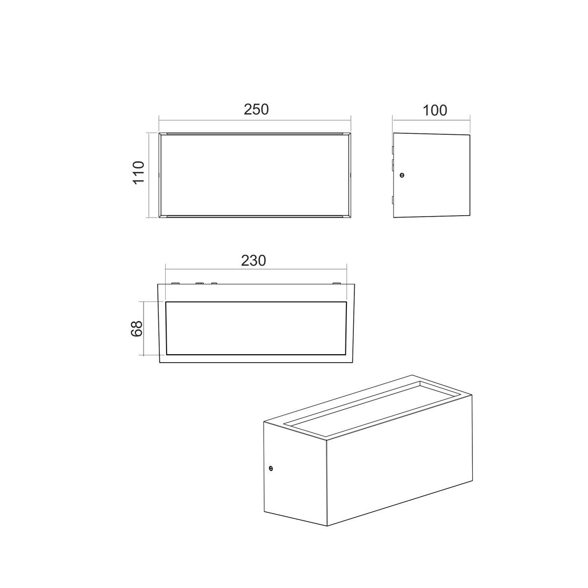Lampade: Aussen Wandleuchte, IP44, 25 cm Breite – Nuovo (secondo la descrizione) da Kreuzlingen venduto da Smart-Light 7