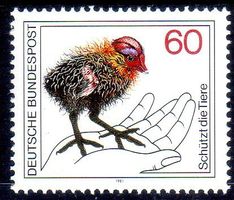 BLÄHUHN-KÜKEN BRIEFMARKE ** POSTFRISCH ** - HE144