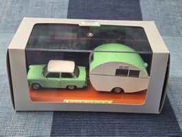 Trabant 601 mit Würdig 301 Wohnwagen + Originalverpackt