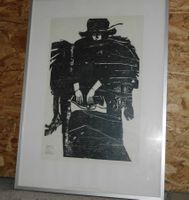 Holzschnitt Werner Hofmann limitierte grosse Lithografie