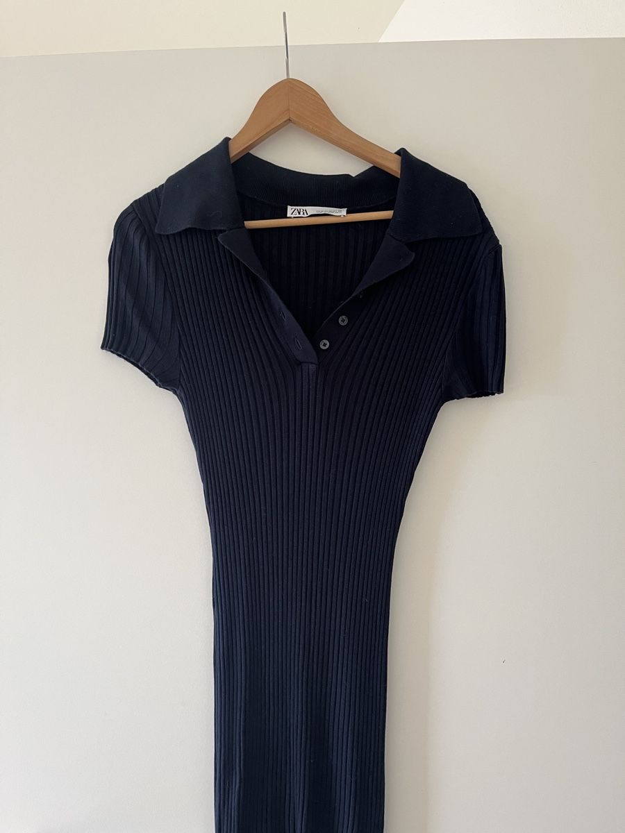 Zara Vestiti: Zara Strick-Midikleid mit Polokragen – Usato da Allschwil venduto da MaloseS08