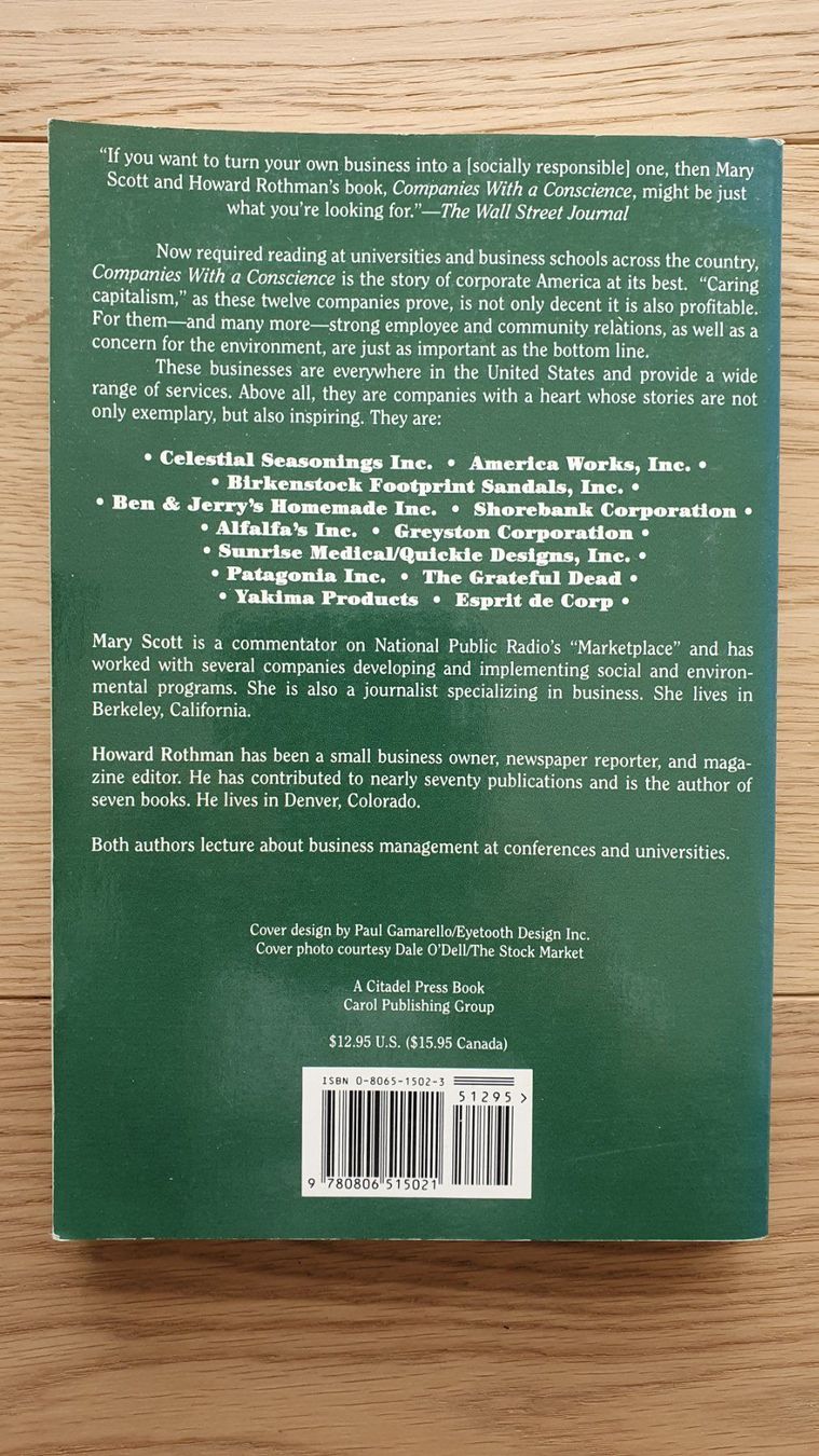 Libri: Companies with Conscience – Nuovo (secondo la descrizione) da Rothenburg venduto da Ajax111 1