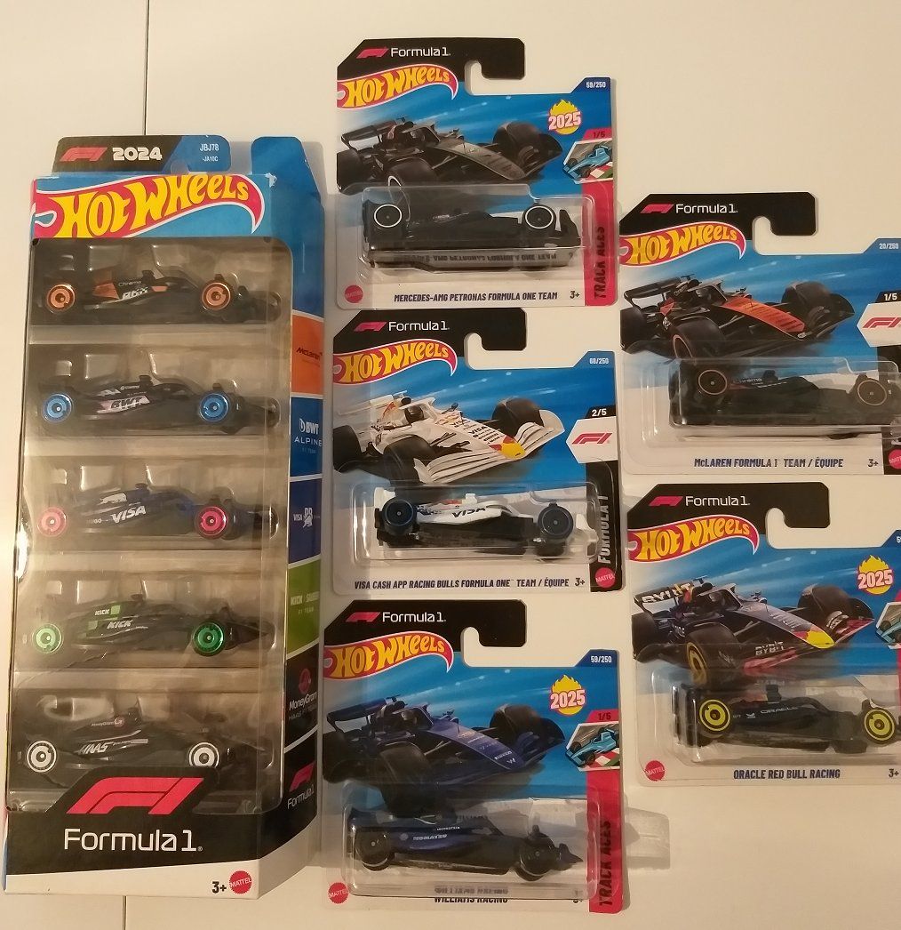 Hot Wheels Modellautos: Hot Wheels Formel 1 Set 5-Pack & 5 Autos – Neu und originalverpackt aus Brugg AG von Evilweevil