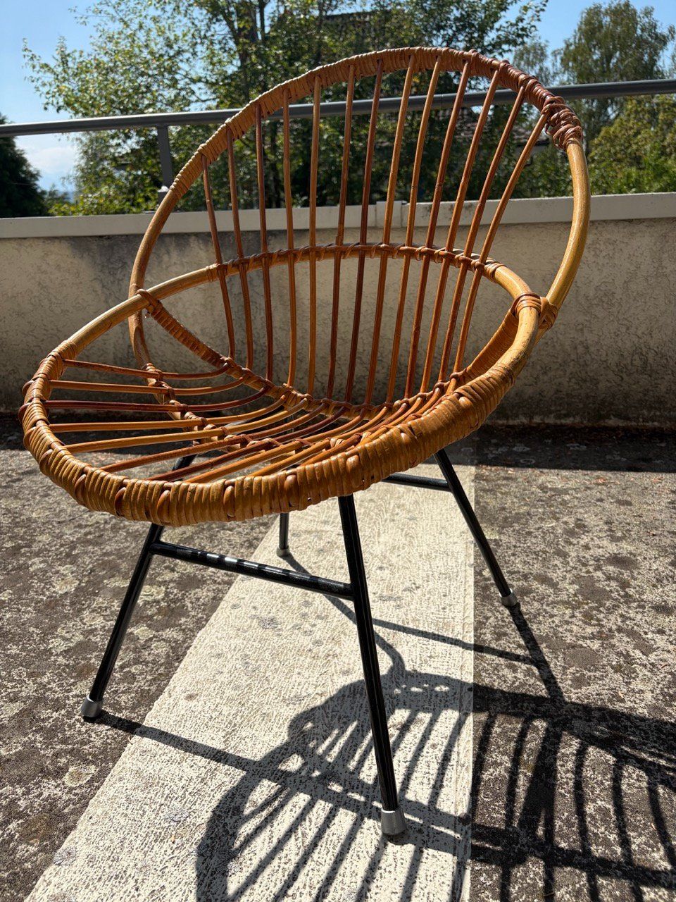 Poltrone: Mid-Century Rattan-Sessel – Usato da Ins venduto da ab_80