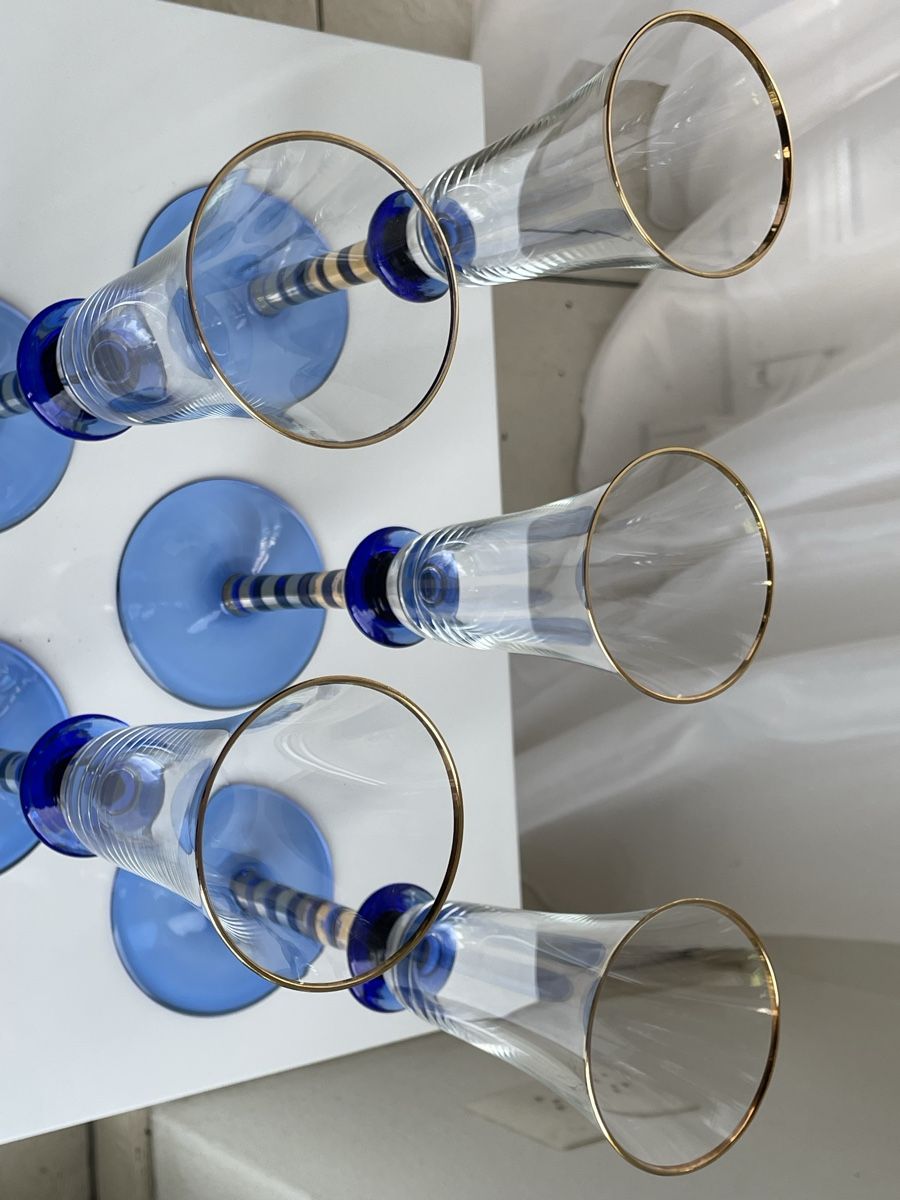 Bicchieri: 5x Vintage Champagnerflöten – Usato da Richterswil venduto da Prangins9 2