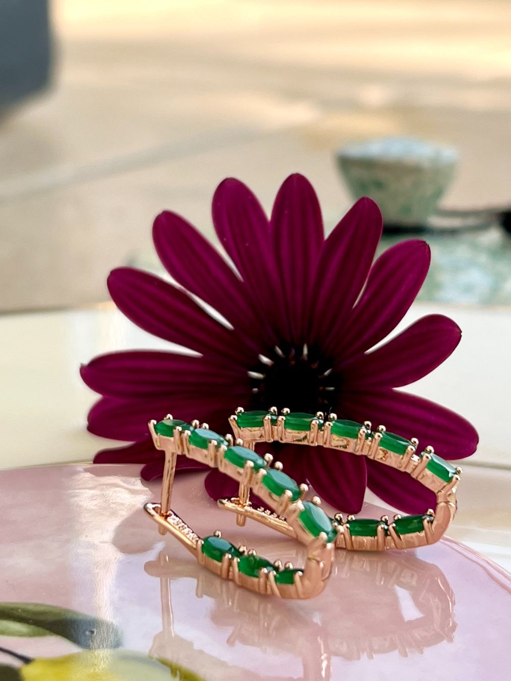 Orecchini pendenti & Orecchini a lobo: Boucles pendantes plaqué or rose - stamp "585" – Nuovo e nell'imballaggio originale da Thônex venduto da Swiss-Jewels 2