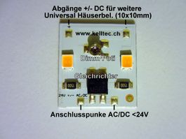 25 x Dimmbare KELLTEC Universalbel. 0-24V AC/DC warmweiss