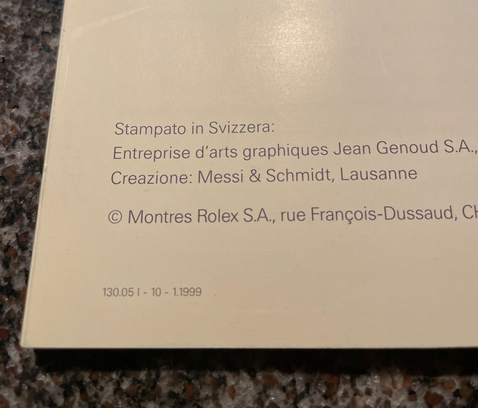 Zeitschriften & Magazine: Libretto Rolex 1999 – Gebraucht aus Morbio Inferiore von Ecod 3