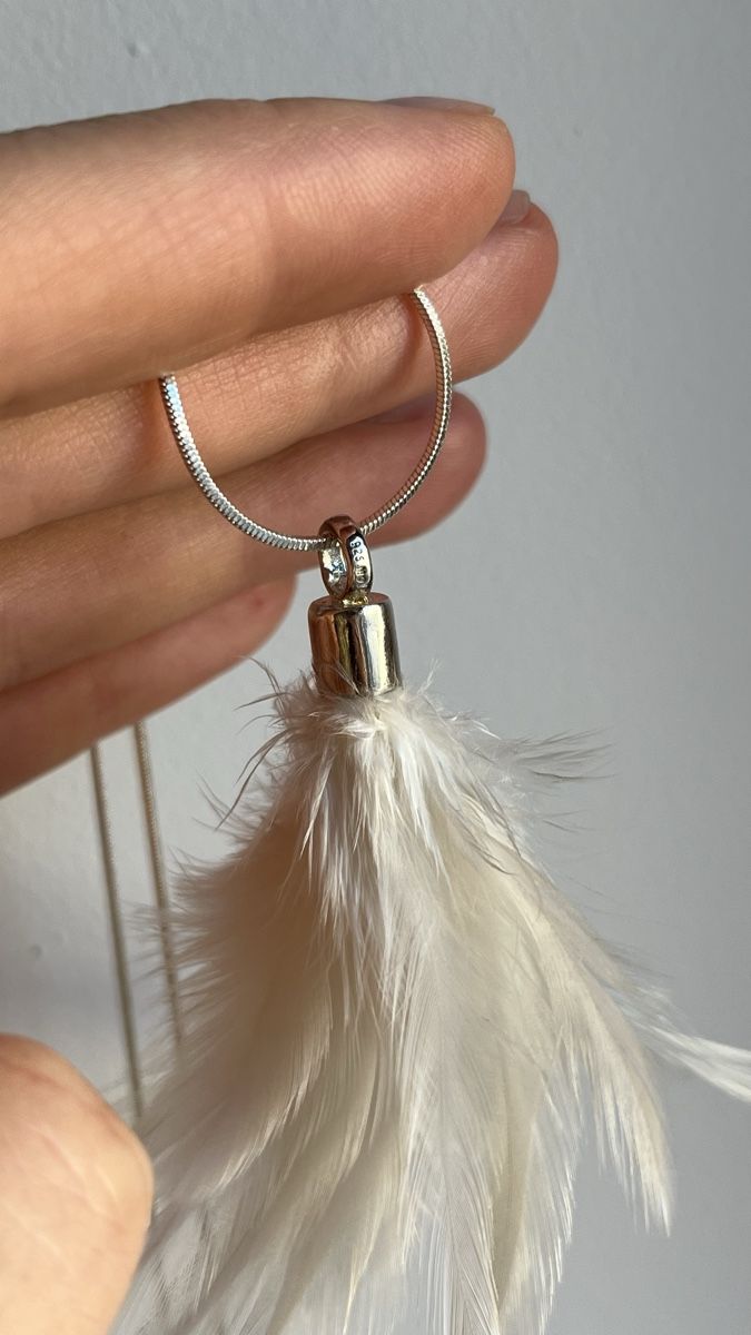 Catenine: Collana con ciondolo piuma bianca argento – Usato da Lugano venduto da yul_fhg2 6