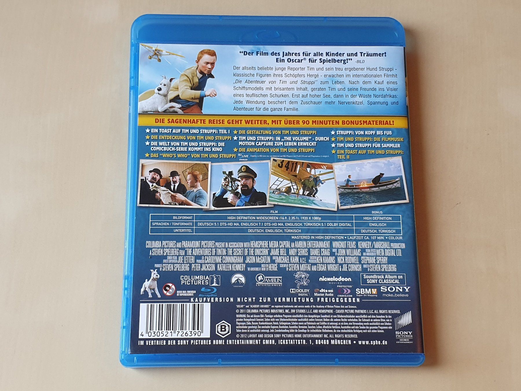 Alle DVDs: Tim und Struppi Das Geheimnis der Einhorn – Gebraucht aus Stansstad von collectorsshop 1