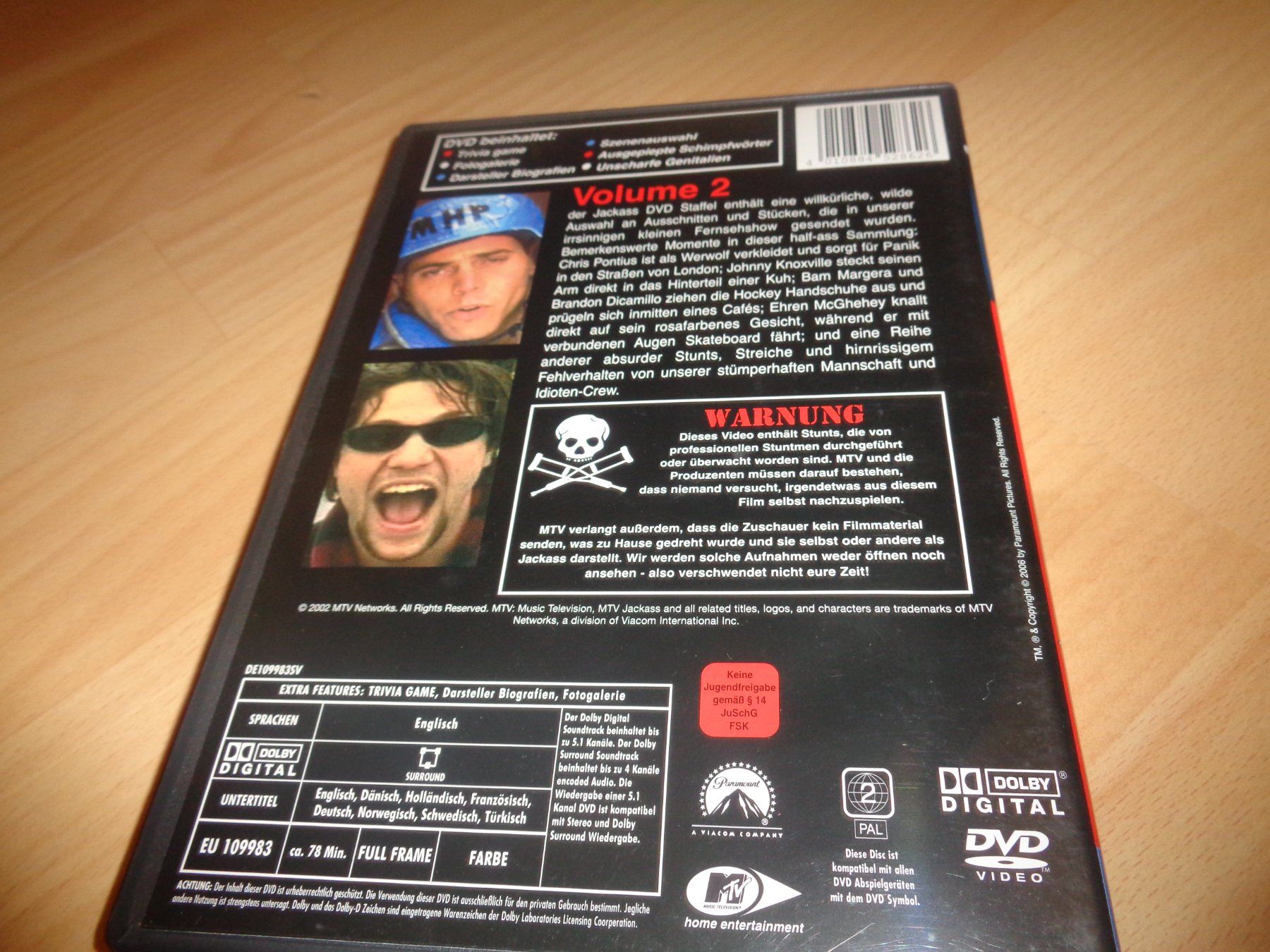 Tutti i DVDs: Jackass - Volume Two DVD – Usato da Olten venduto da Disc-Verkauf 2