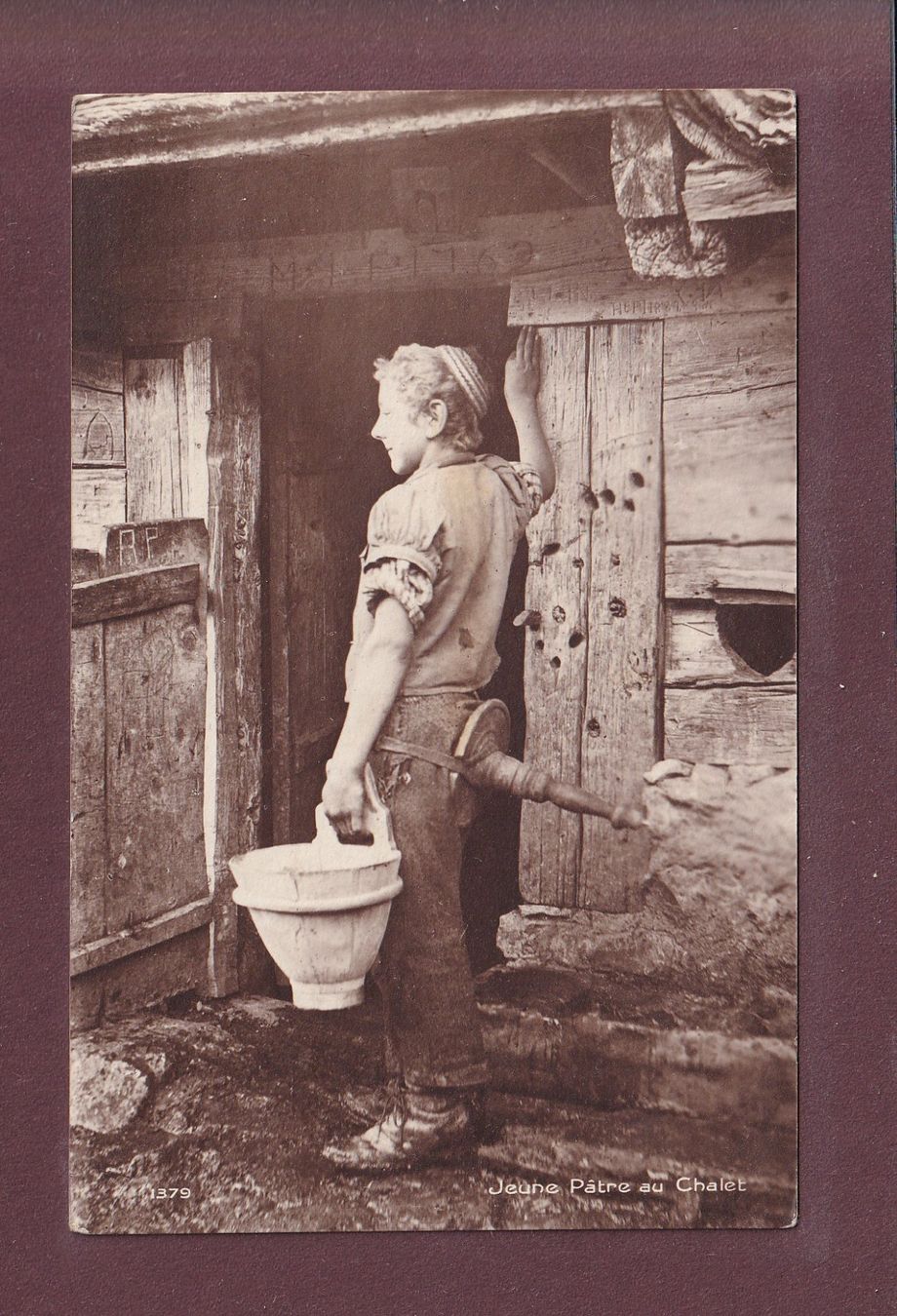 Cartoline postali: JEUNE PÂTRE au chalet - 1921 – Usato da Pully venduto da nicecards