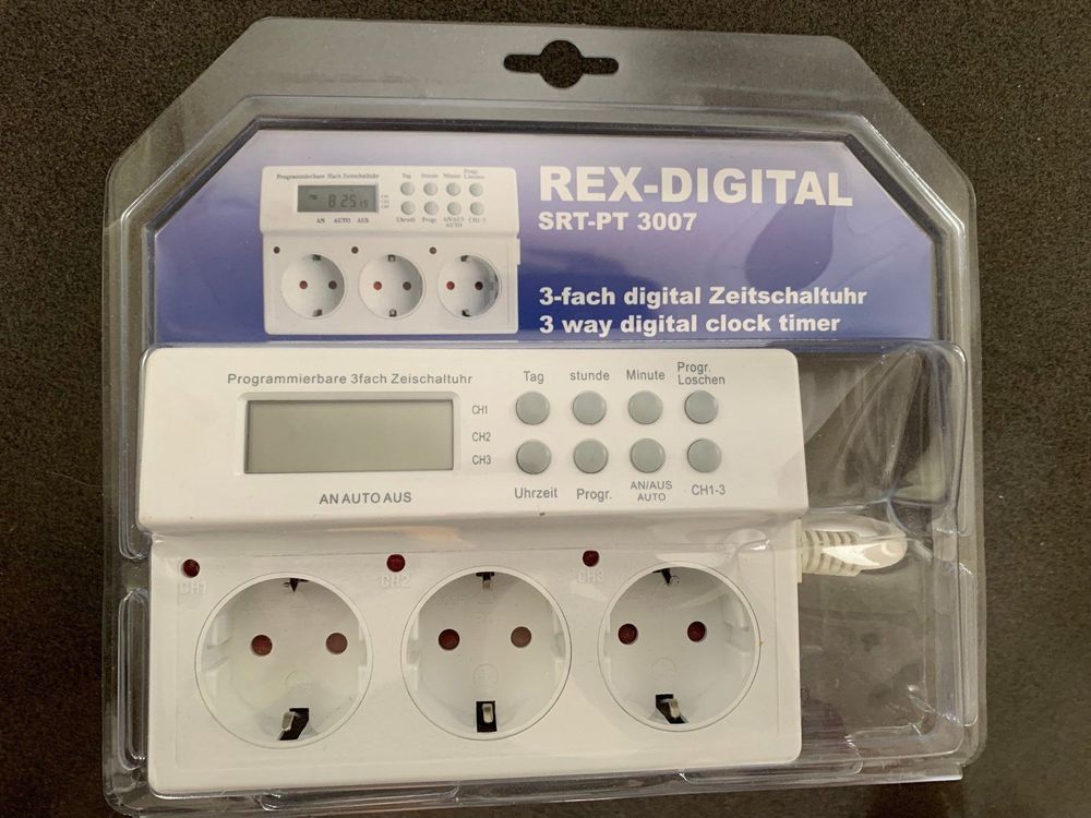 REX-DIGITAL SRT-PT 3007 3-fach digital Zeitschaltuhr | Kaufen auf Ricardo