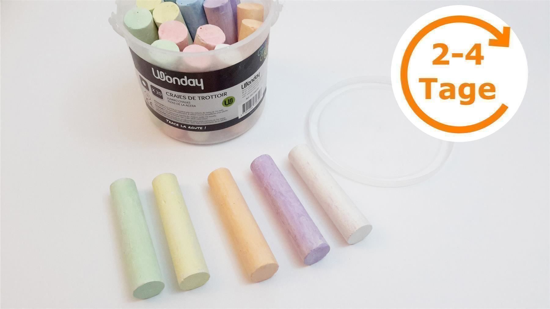 Farben: Straßenmalkreide, Kreide, 20x in Eimer – Neu und originalverpackt aus St. Gallen von cointec