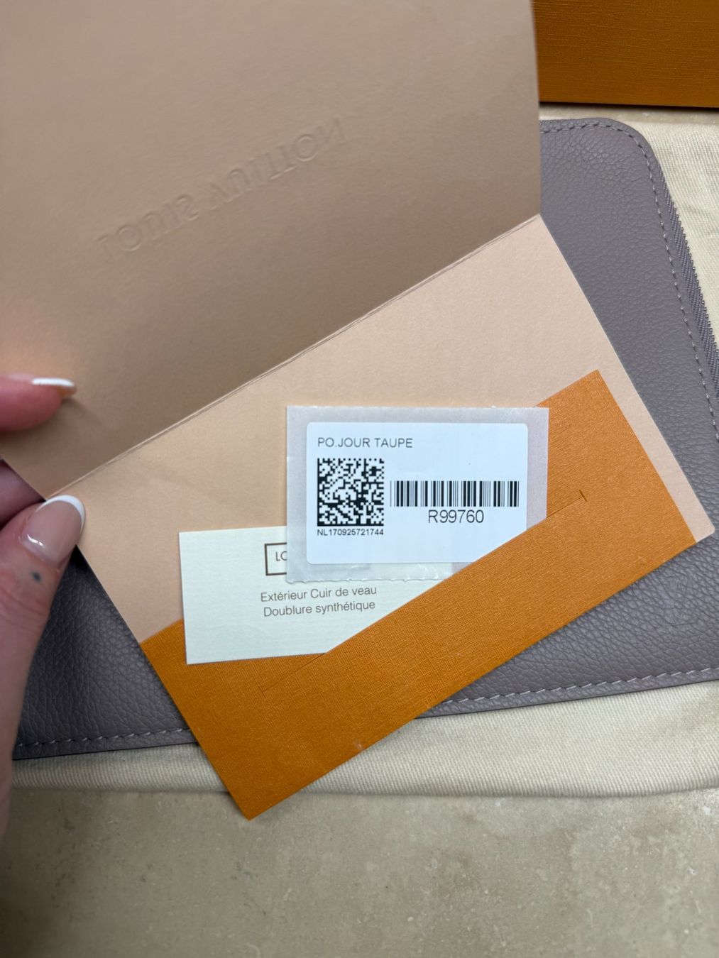 Louis Vuitton Borse da donna: Louis Vuitton Taupe Pochette Jour PM - Zip – Nuovo (secondo la descrizione) da Oberburg venduto da Cheysirius 6