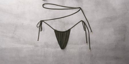 Bikini verde scuro con laccetti regolabili  nuovo