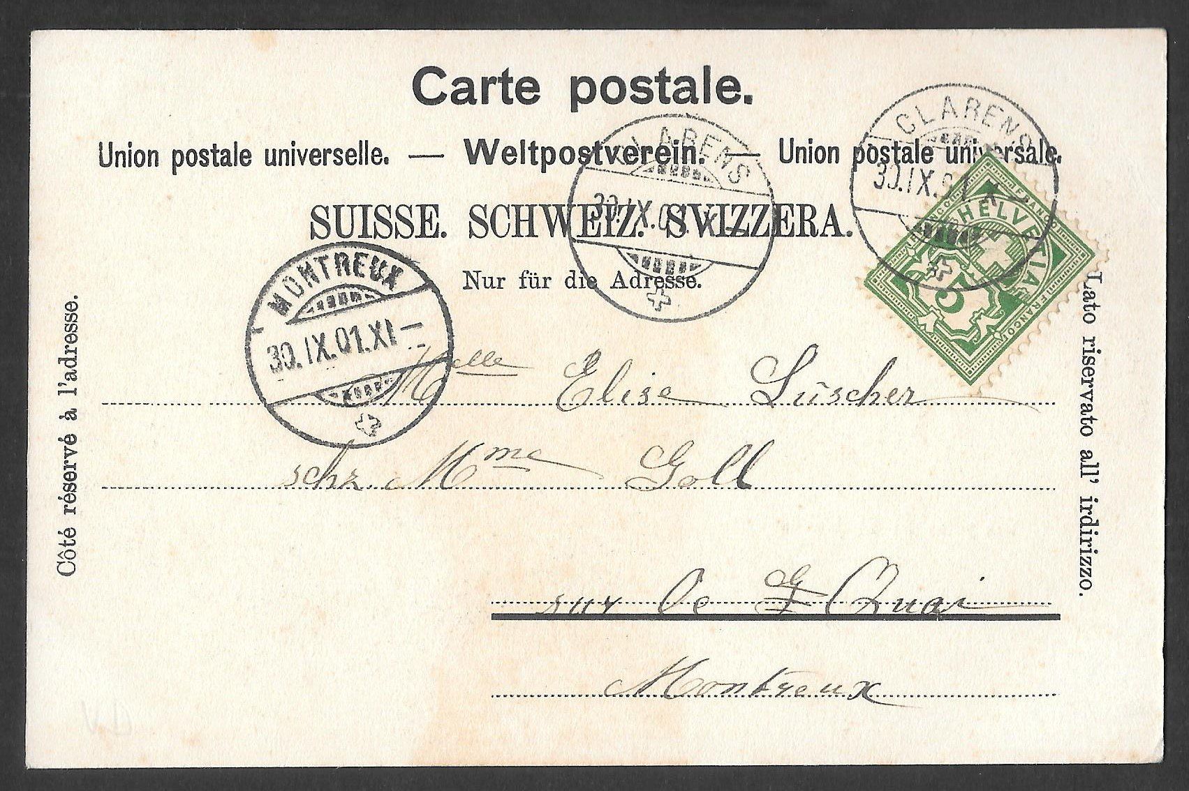 Cartoline postali: Vevey Vue prise du St. Martin – Usato da Olten venduto da clotaldi 1