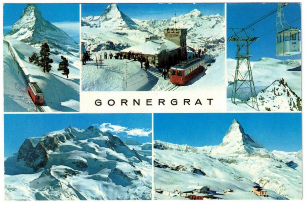 Cartoline postali: Zermatt - 5 Bild AK Gornergrat – Usato da Binningen venduto da Mountainrider