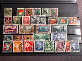 Pro Juventute 1924, 1927, 1929, 1930 usw.