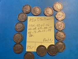 15 X 5 CENTIMES - 1901 à 1920 Ancienne