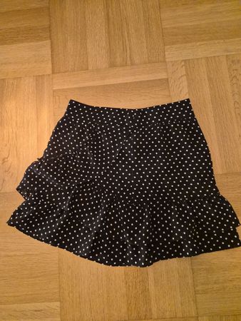 Jupe Carolina Sezane pois noirs blanc taille 38