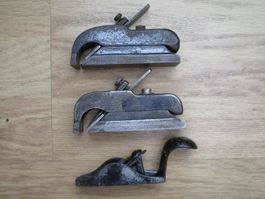 3 antike Hobel  Eisen