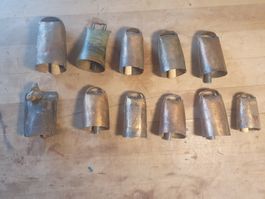12 Stk katalanische Ziegenglocken Bronze ca  8-10 cm