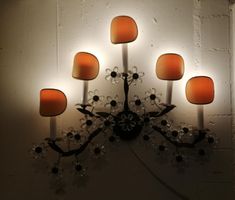 Wandlampe Kristall 5-flammig