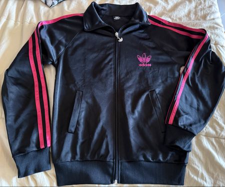 Adidas Jacke Schwarz Pink vintage