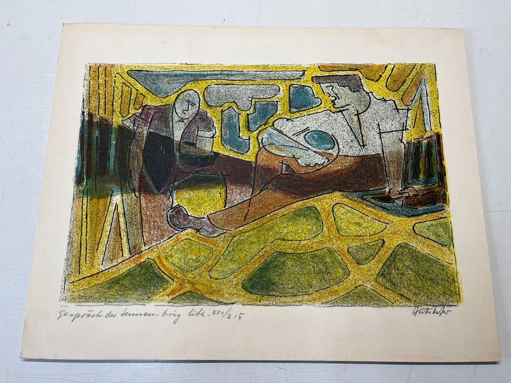 Grafica & Litografie: FRITZ BÜTIKOFER LITHOGRAPHIE SIGNIERT NUMMERIERT – Usato da Gersau venduto da grafik-kunst 1