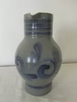 Steinkrug mit blauem Dekor guter Zustand