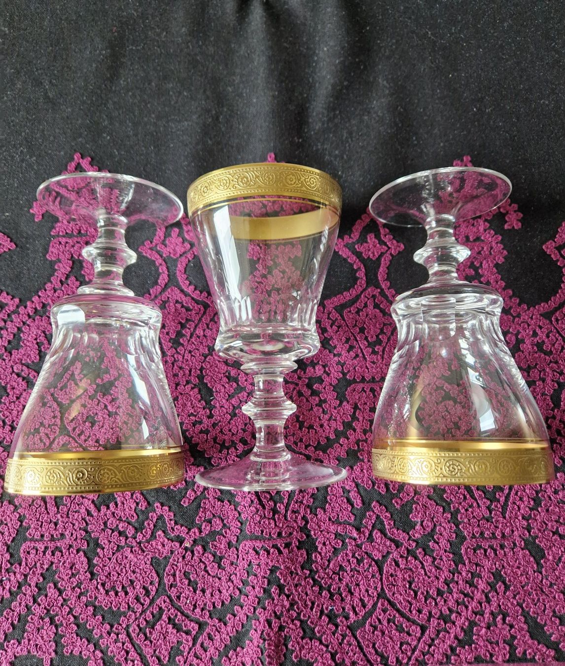 Bicchieri: Theresienthal Kristallgläser mit Minton Borte – Nuovo (secondo la descrizione) da Bern venduto da Antikbatik 3