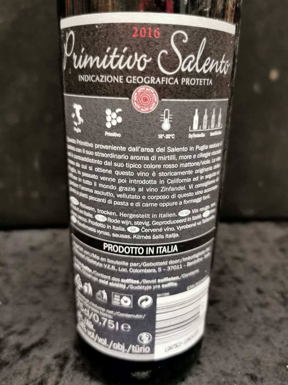 Vino: PRIMITOVO SALENTO 2016 – Nuovo (secondo la descrizione) da Genève venduto da Leboucheoreilles 6